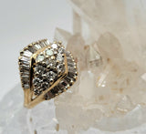cluster diamond ring