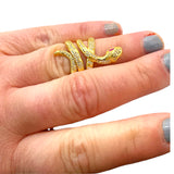 Gold Coil Snake Ring