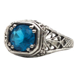 Wanderlust Blue Filigree Ring