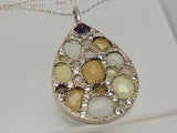 Gem Party Cluster Pendant Necklace