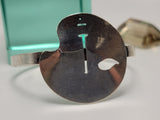 Modernist Sun Face Sterling Silver Cuff
