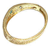 Dramatic Gold Turquoise Arm Candy