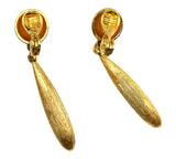 Monet Textured Dangle Clip On Earrings