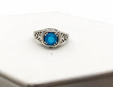 Wanderlust Blue Filigree Ring