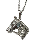 Diamond Silver Horse Necklace