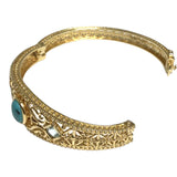 Dramatic Gold Turquoise Arm Candy