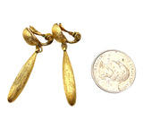 Monet Textured Dangle Clip On Earrings