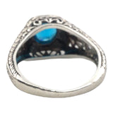 Wanderlust Blue Filigree Ring