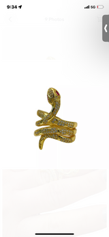 Gold Coil Snake Ring