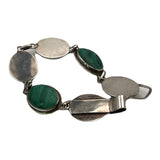 Green Malachite silver bracelet