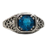 Wanderlust Blue Filigree Ring