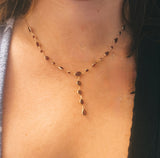 Garnet Gold By The Yard Y Necklace