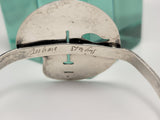 Modernist Sun Face Sterling Silver Cuff