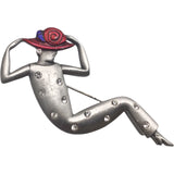 Strike a Pose Vintage Brooch Signed