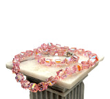 pink crystal necklace