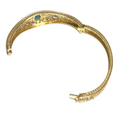 Dramatic Gold Turquoise Arm Candy
