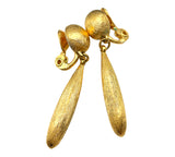 Monet Textured Dangle Clip On Earrings