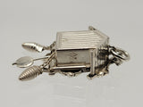 Silver Vintage Cuckoo Clock Moveable Charm Pendant