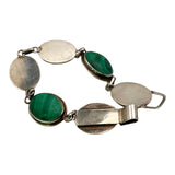 Green Malachite silver bracelet