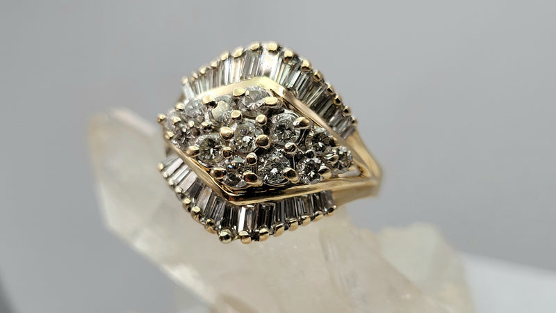 cluster diamond ring