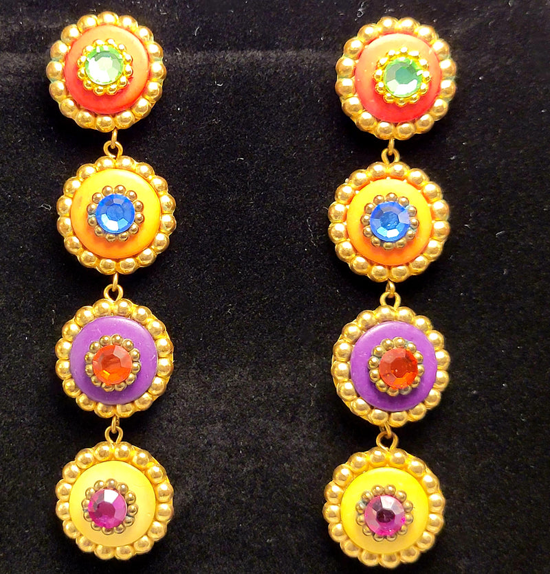 80s glam earrings 