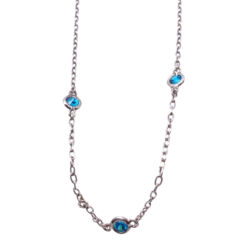 Blue Topaz By The Yard Necklace