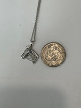 Diamond Silver Horse Necklace