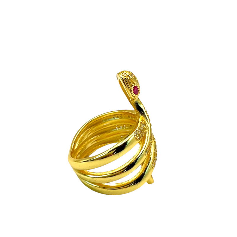 Gold Coil Snake Ring