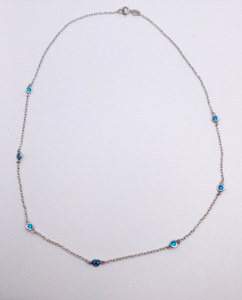 Blue Topaz By The Yard Necklace