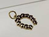 garnet gold charm