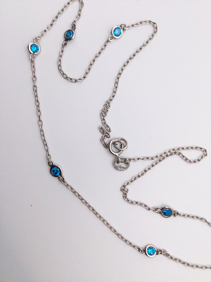 Blue Topaz By The Yard Necklace