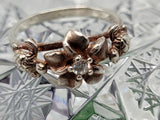 Hawaii flower and turtle ring